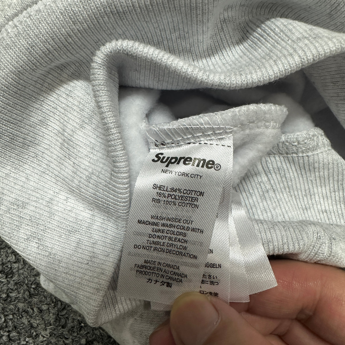 Supreme Shanghai Box Logo Hooded Sweatshirt (Heather Grey)