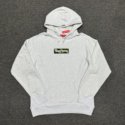 Supreme Box Logo Hooded Sweatshirt (FW23) in Ash Grey