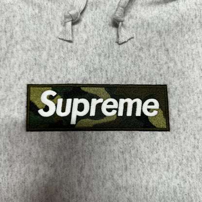 Supreme Box Logo Hooded Sweatshirt (FW23) in Ash Grey