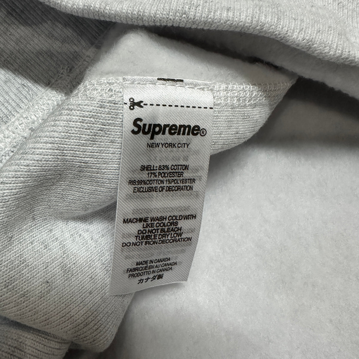 Supreme Box Logo Hooded Sweatshirt (FW23) in Ash Grey