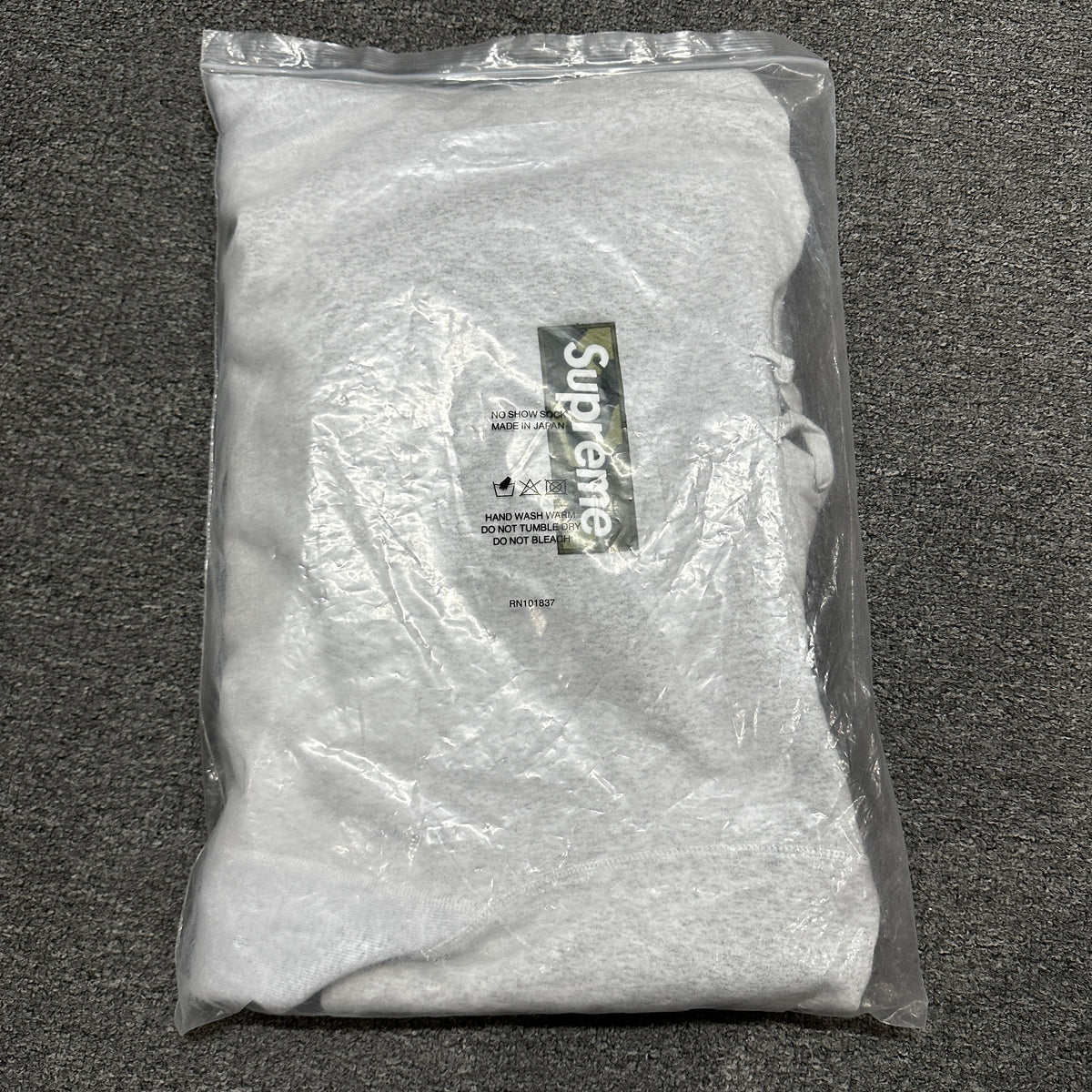 Supreme Box Logo Hooded Sweatshirt (FW23) in Ash Grey