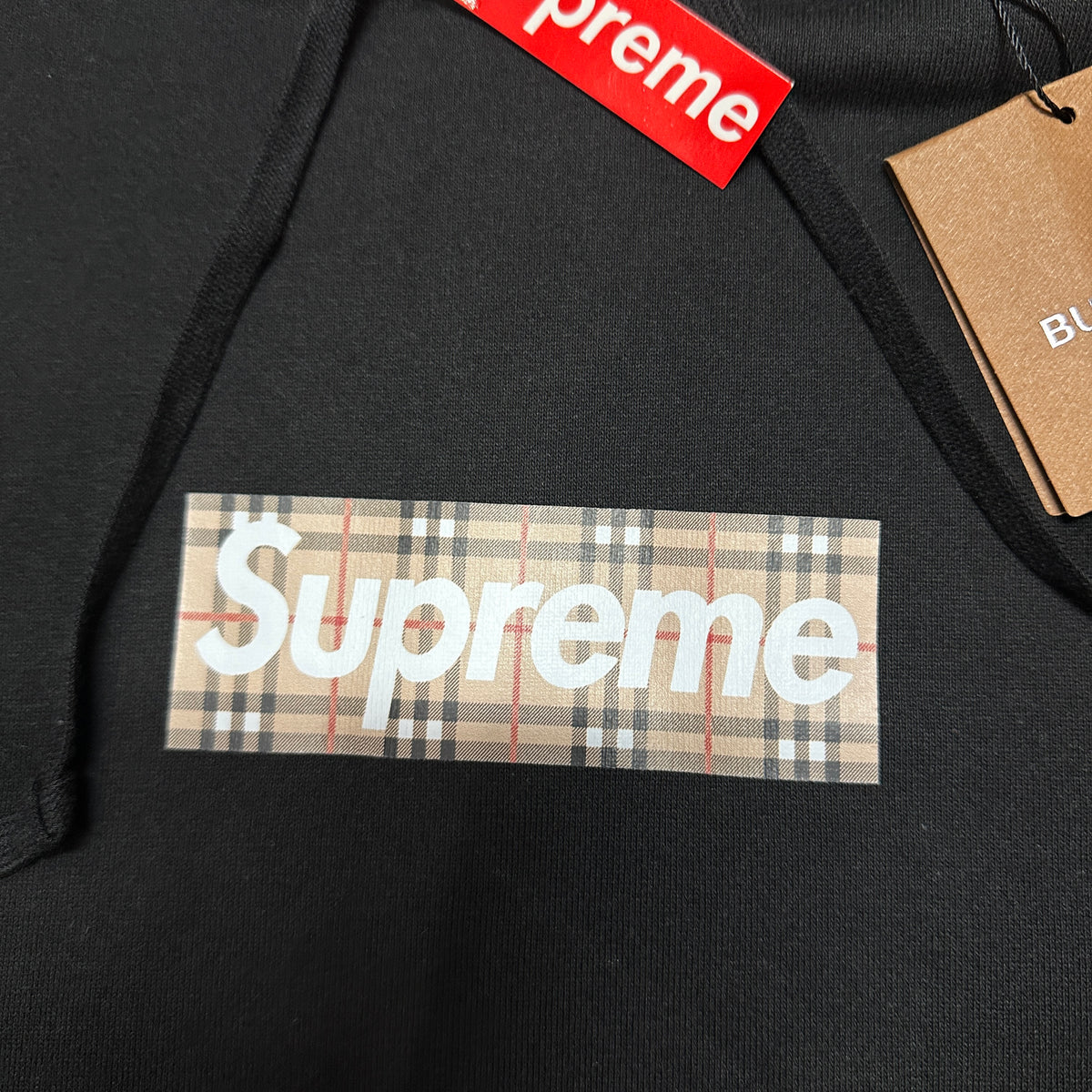 Supreme x Burberry Box Logo Hooded Sweatshirt