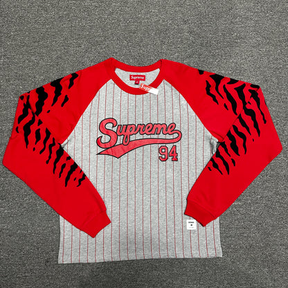 Supreme Tiger Raglan L/S Top in White