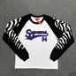 Supreme Tiger Raglan L/S Top in White