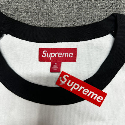 Supreme Tiger Raglan L/S Top in White