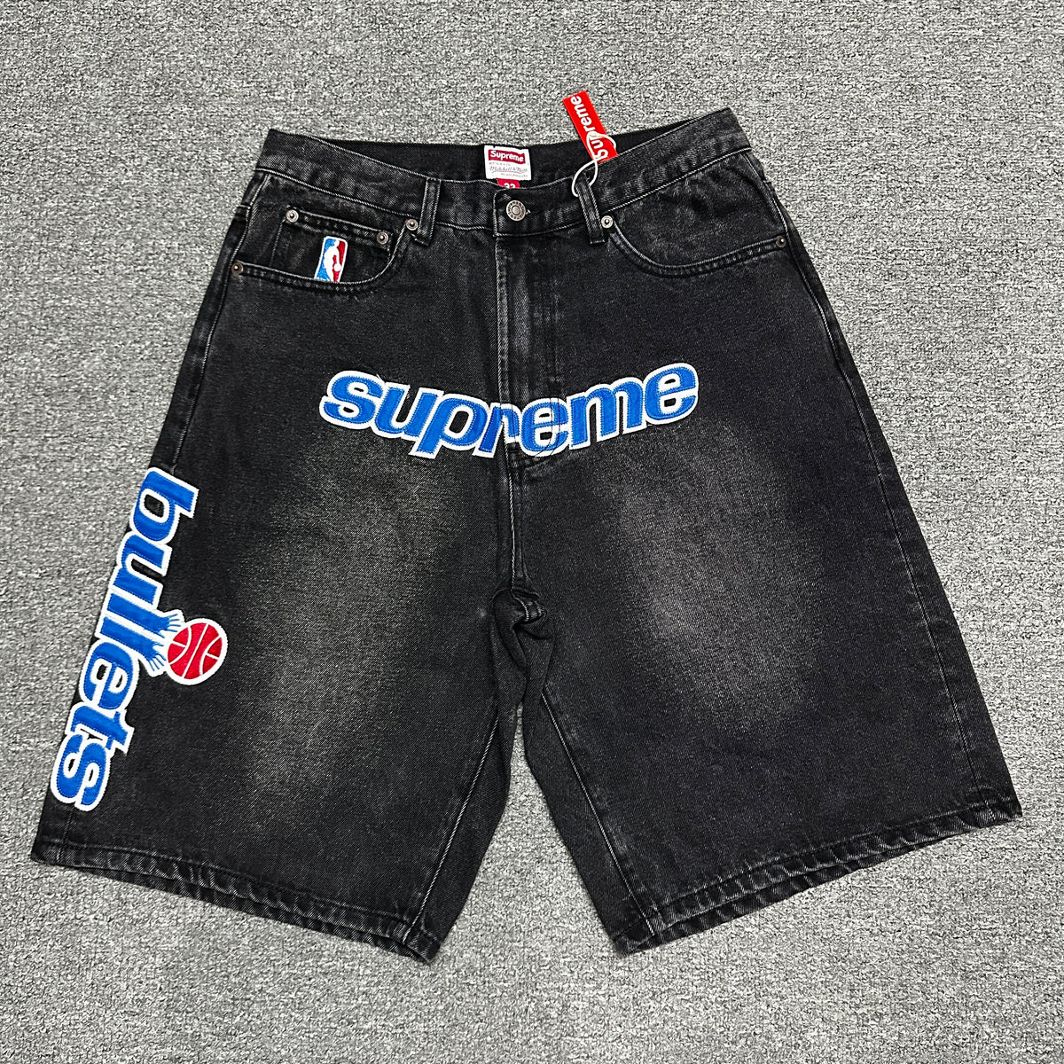 Supreme / Mitchell & Ness Washington Bullets Baggy Denim Short