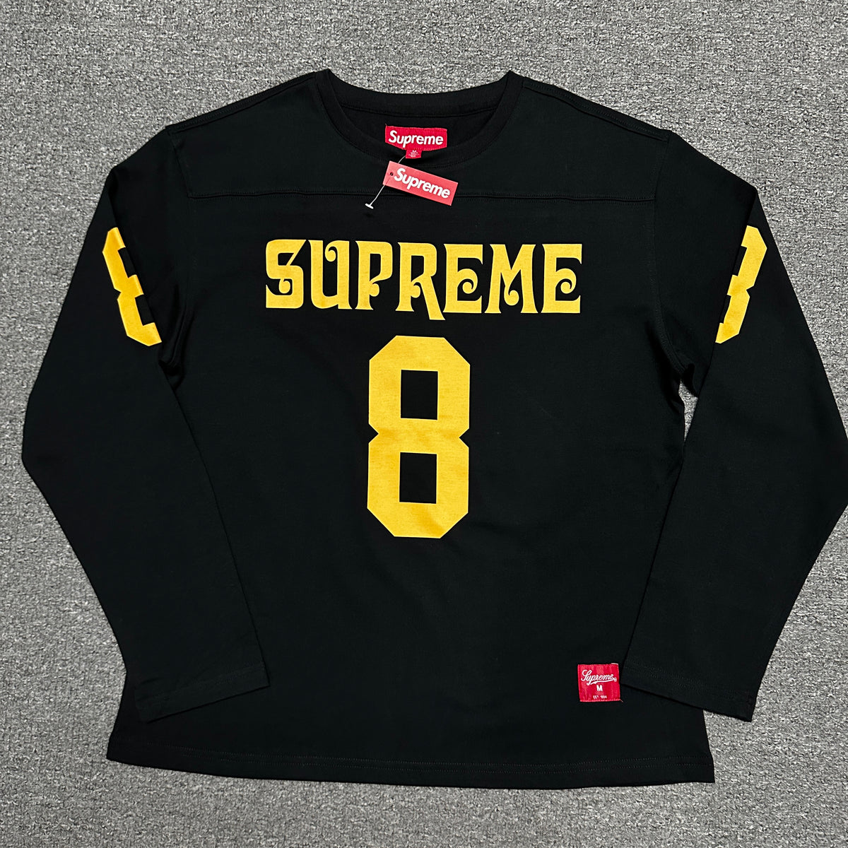 Supreme Affiliated L/S Football Top in Black