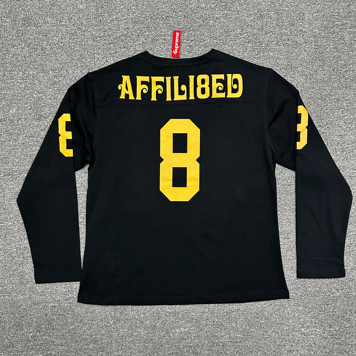 Supreme Affiliated L/S Football Top in Black
