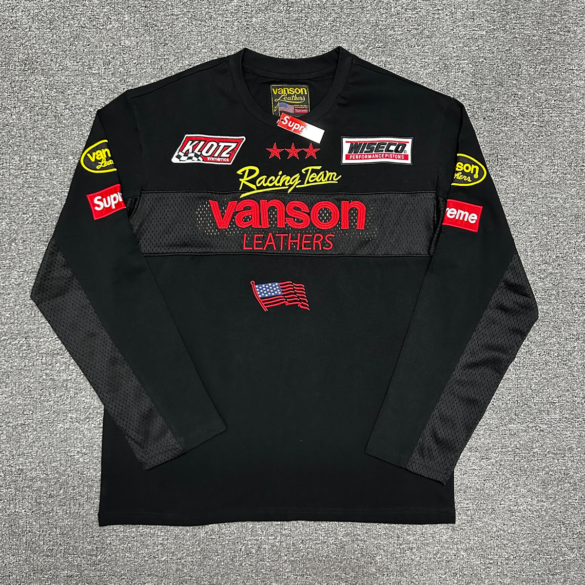 Supreme x Vanson Leathers L/S Top in Black