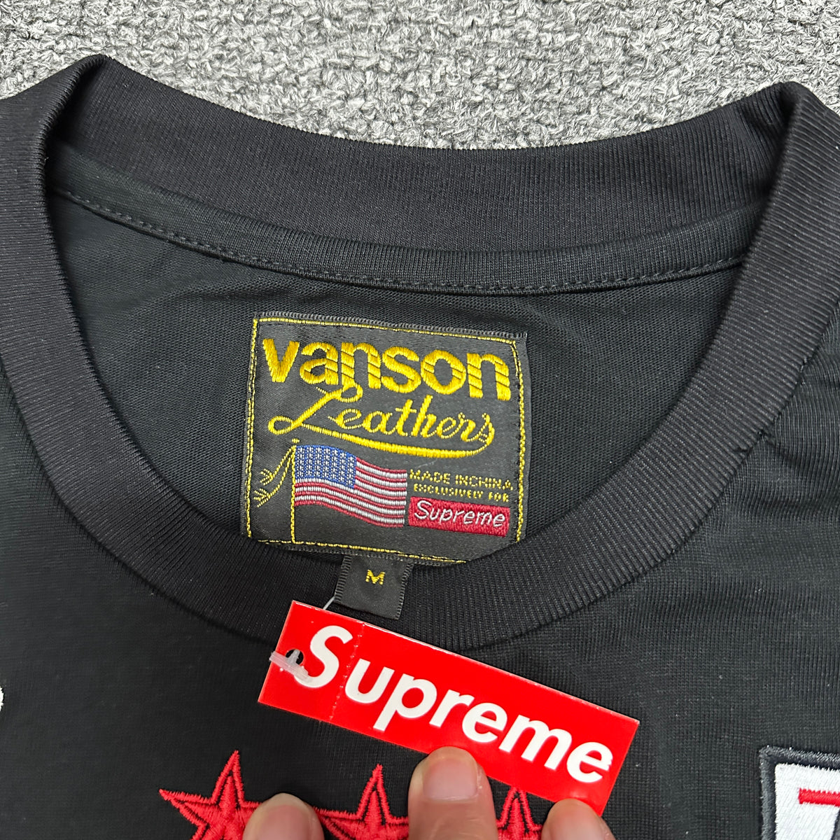 Supreme x Vanson Leathers L/S Top in Black