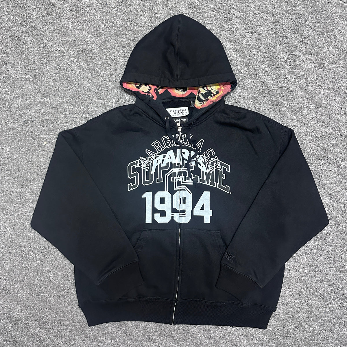 Supreme x MM6 Maison Margiela Zip Up Hooded Sweatshirt