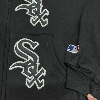 Supreme / Chicago White Sox Zip Up Hooded Sweatshirt in Black