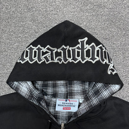 Supreme / Chicago White Sox Zip Up Hooded Sweatshirt in Black