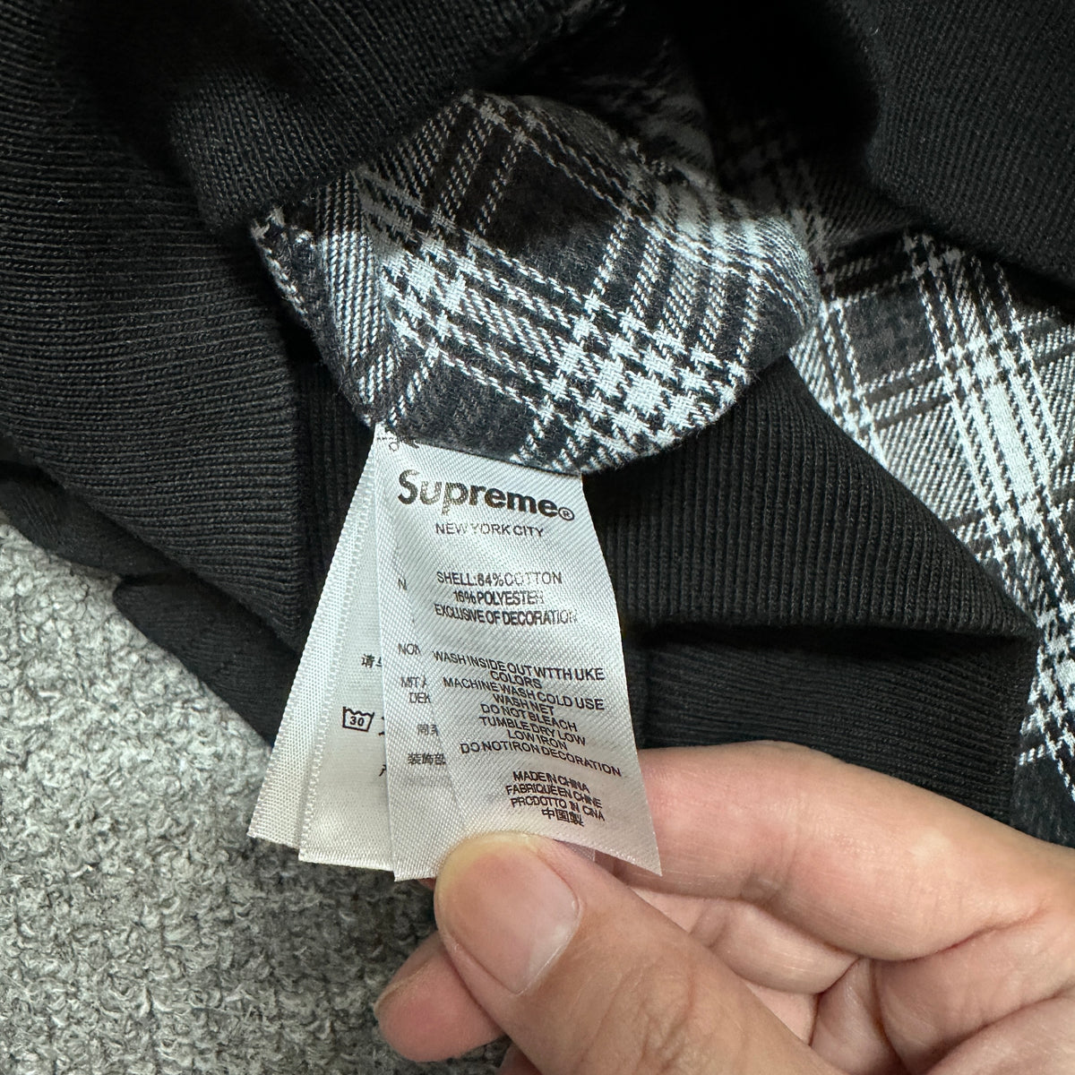 Supreme / Chicago White Sox Zip Up Hooded Sweatshirt in Black