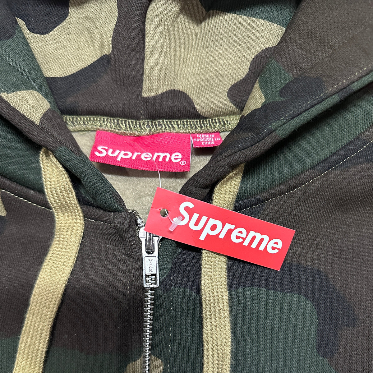 Supreme Big Logo Zip Up Hooded Sweatshirt