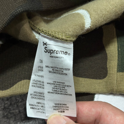Supreme Big Logo Zip Up Hooded Sweatshirt