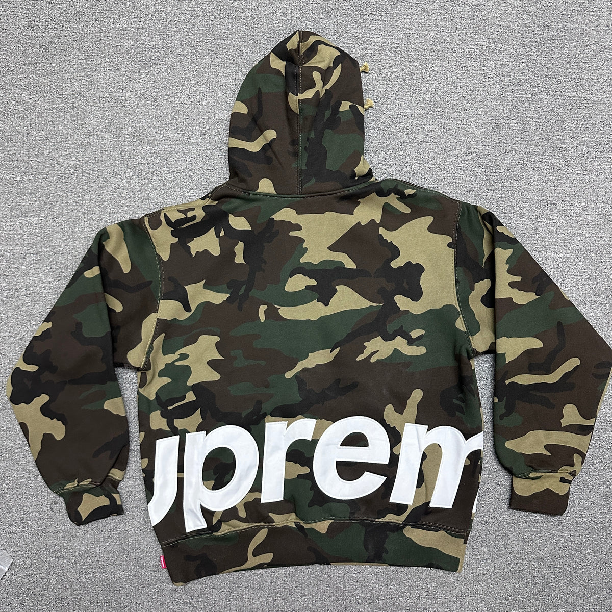 Supreme Big Logo Zip Up Hooded Sweatshirt