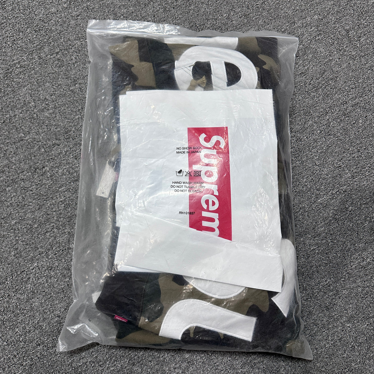 Supreme Big Logo Zip Up Hooded Sweatshirt