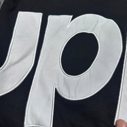 Supreme Big Logo Zip Up Hooded Sweatshirt in Black