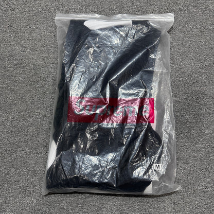 Supreme Big Logo Zip Up Hooded Sweatshirt in Black