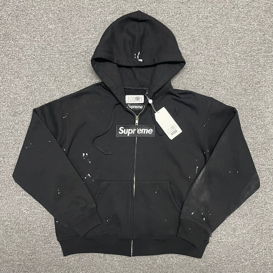 Supreme MM6 Maison Margiela Box Logo Zip Up Hooded Sweatshirt