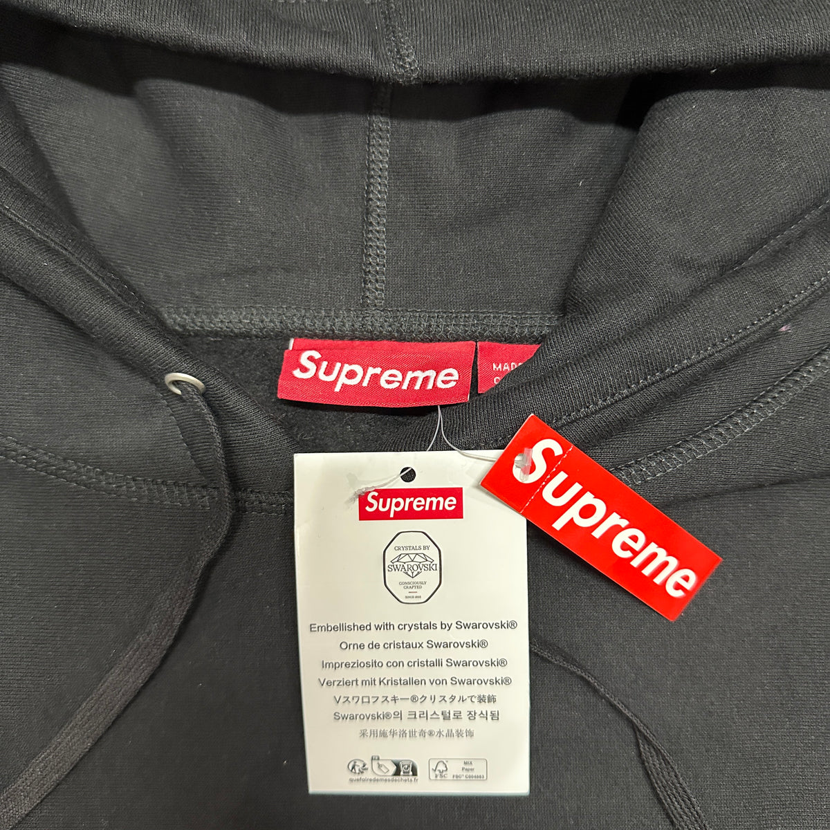 Supreme Swarovski Motion Logo Hooded Sweatshirt