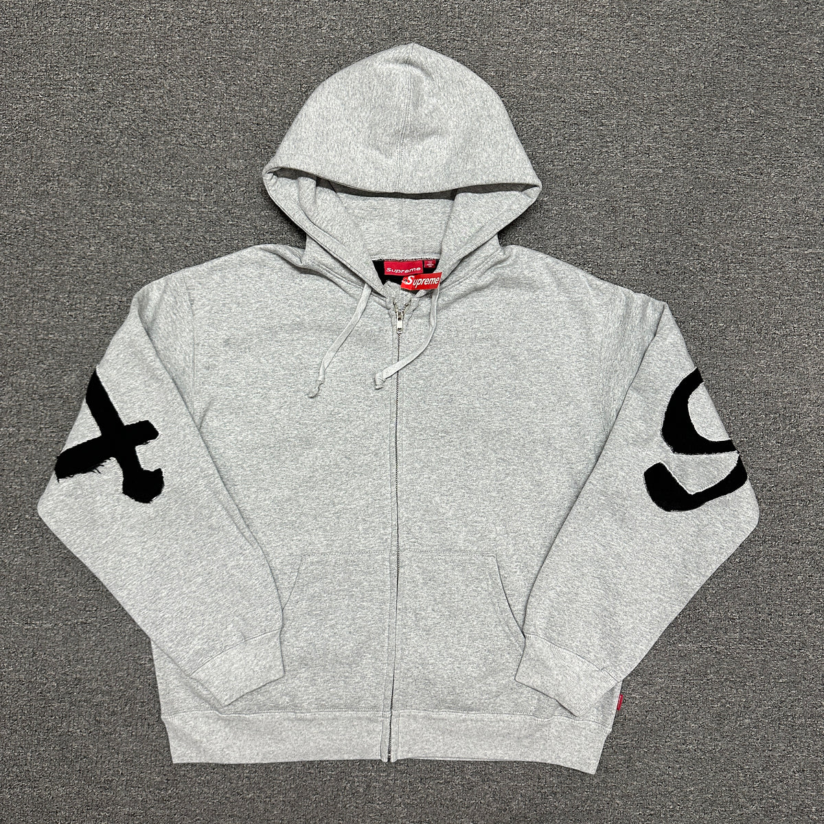 Supreme Old English Raglan Zip Up Hooded Sweatshirt