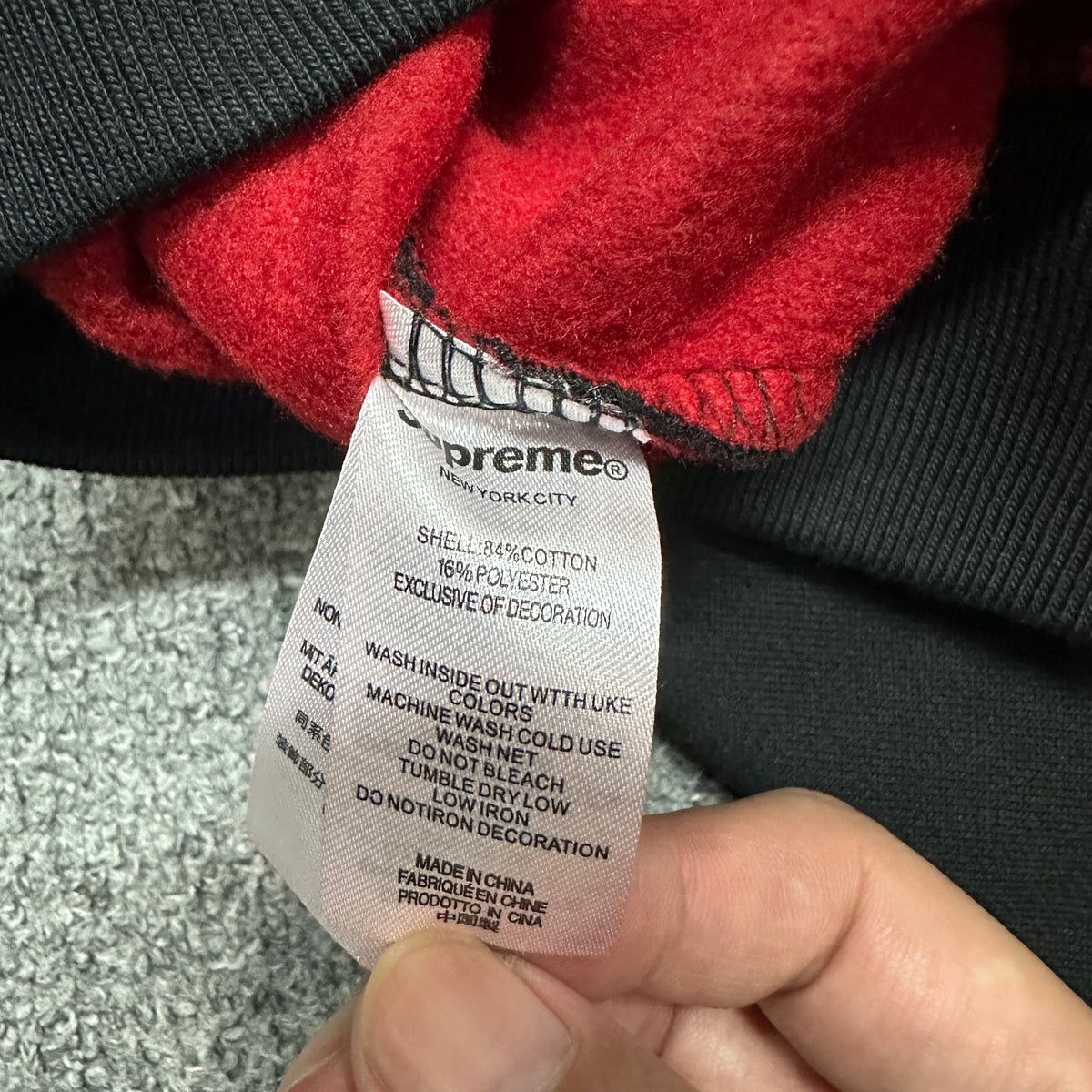 Supreme Old English Raglan Zip Up Hooded Sweatshirt