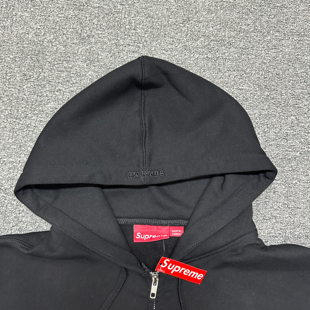 Supreme Cut Out Zip Up Hooded Sweatshirt