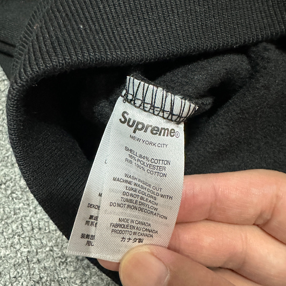 Supreme Cut Out Zip Up Hooded Sweatshirt