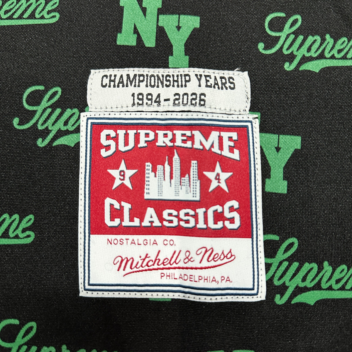 Supreme x Mitchell & Ness Monogram Basketball Jersey in Black