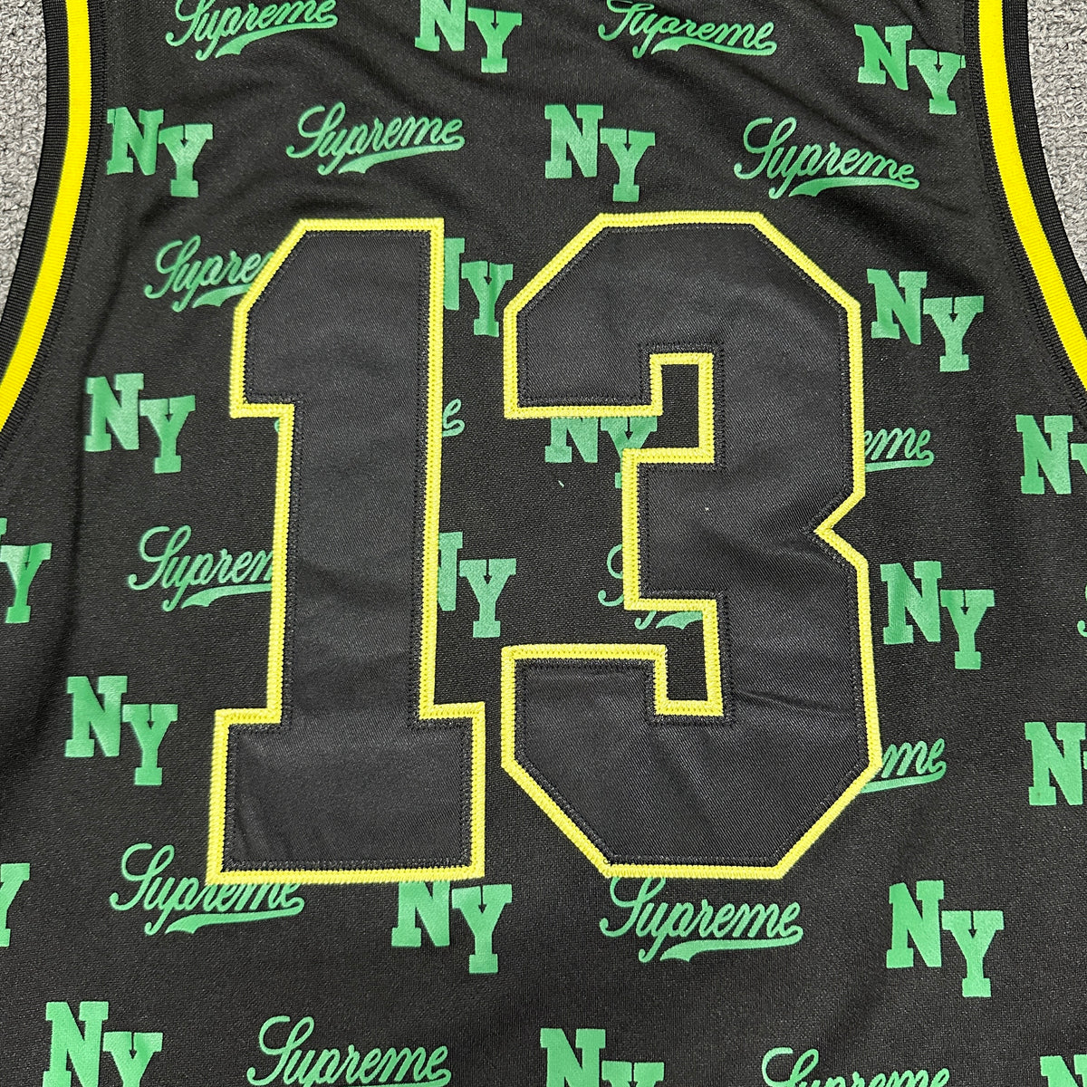 Supreme x Mitchell & Ness Monogram Basketball Jersey in Black