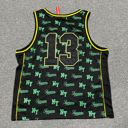 Supreme x Mitchell & Ness Monogram Basketball Jersey in Black