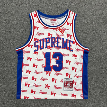 Supreme x Mitchell & Ness Monogram Basketball Jersey in Black
