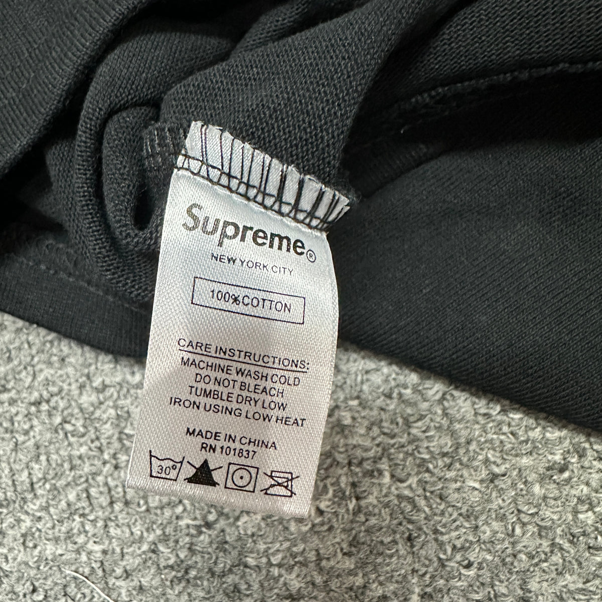 Supreme Cut Out Zip Up Hooded Sweatshirt
