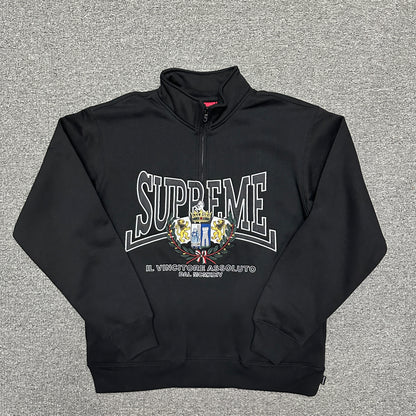 Supreme Crest Applique Half Zip Pullover