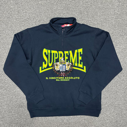 Supreme Crest Applique Half Zip Pullover