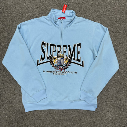 Supreme Crest Applique Half Zip Pullover
