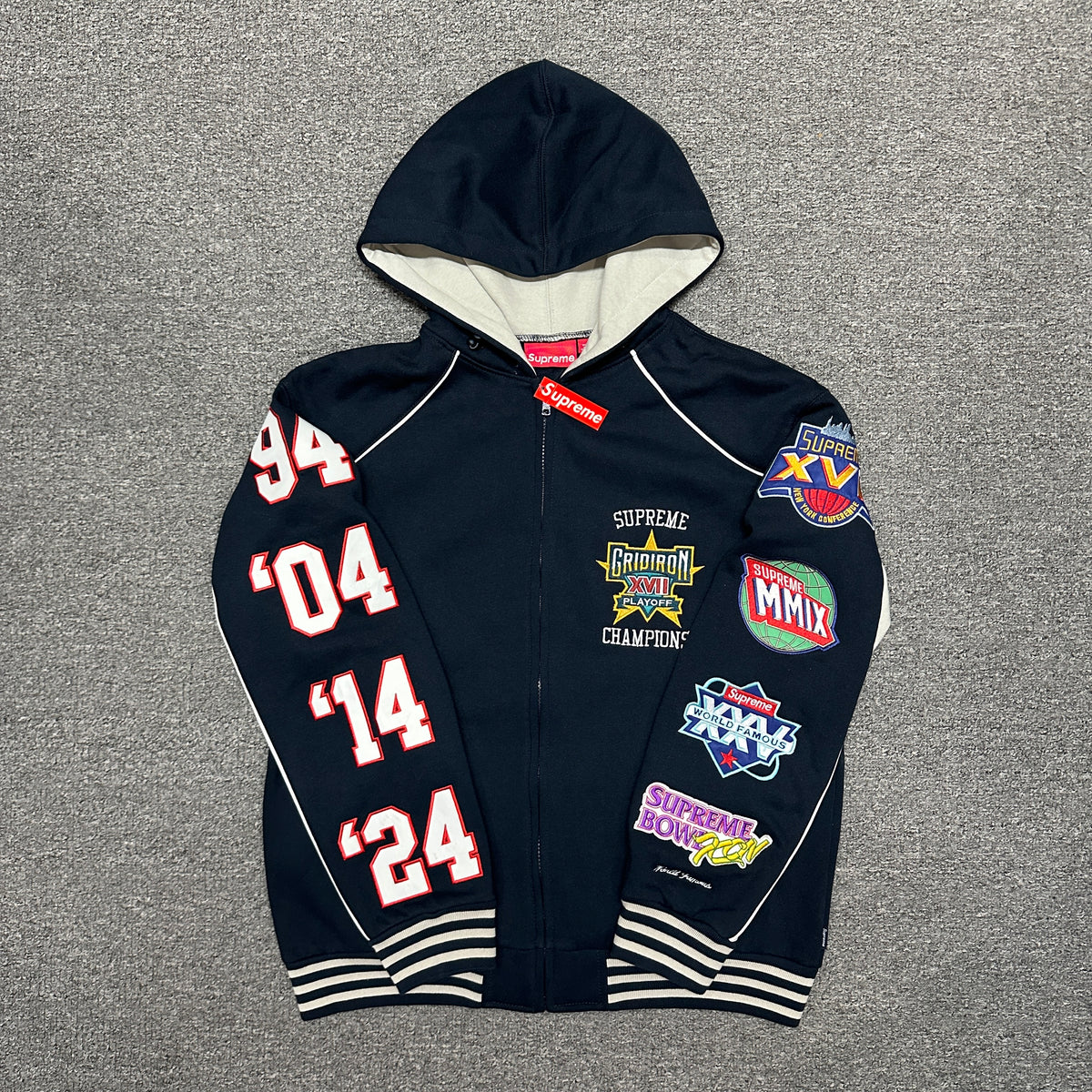 Supreme Playoffs Zip Up Hooded Sweatshirt