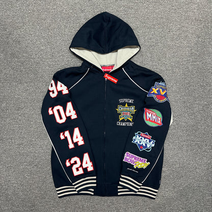 Supreme Playoffs Zip Up Hooded Sweatshirt