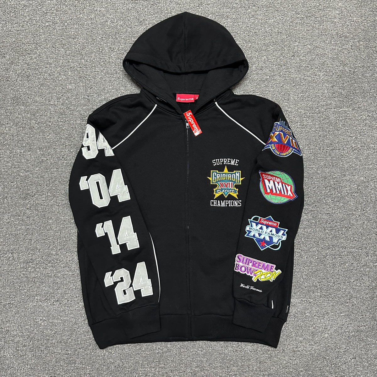 Supreme Playoffs Zip Up Hooded Sweatshirt