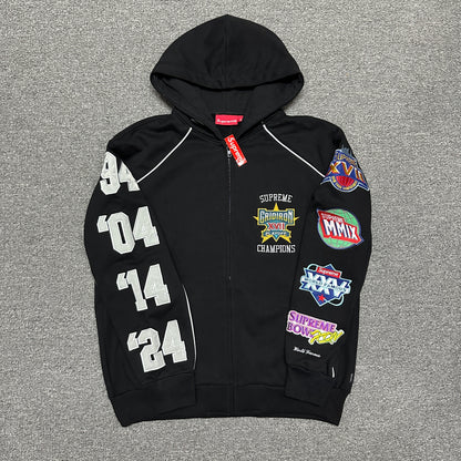 Supreme Playoffs Zip Up Hooded Sweatshirt