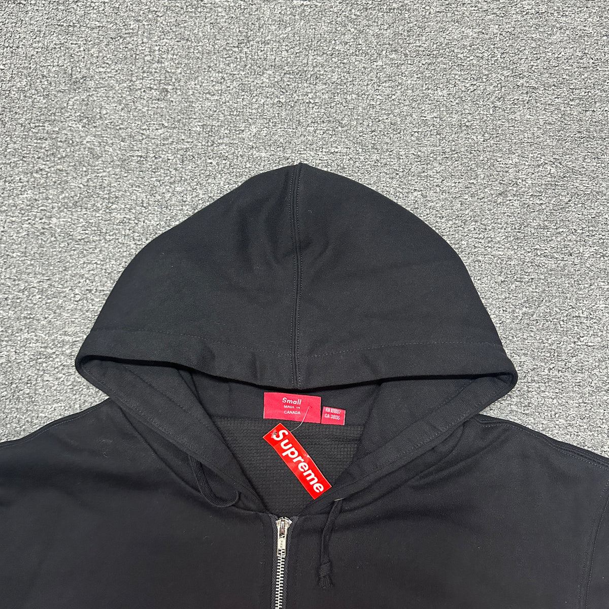 Supreme Arc Logo Thermal Zip Up Hooded Sweatshirt