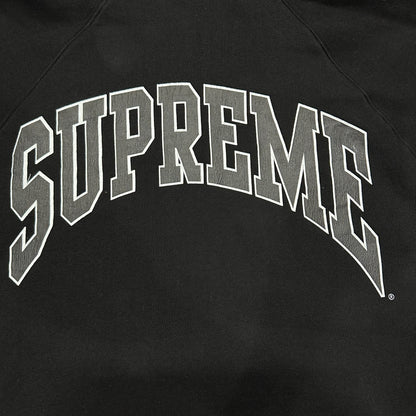 Supreme Cracked Raglan Zip Up Hooded Sweatshirt