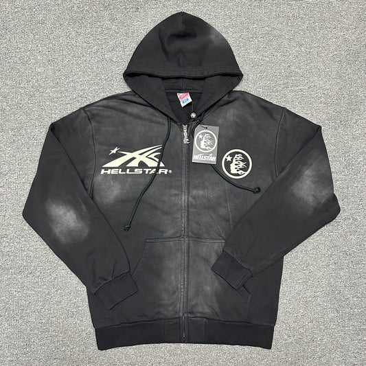 Hellstar Studios "HS Logo" Full Zip-Up Hoodie