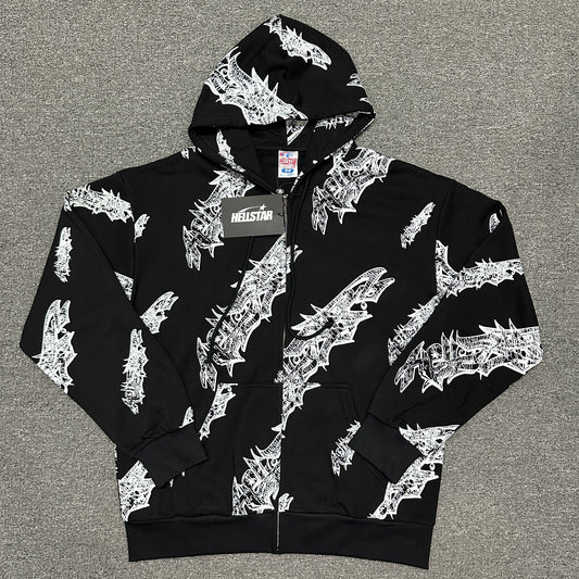 Hellstar Studios "Roll Print Graffiti" Zip-Up Hoodie