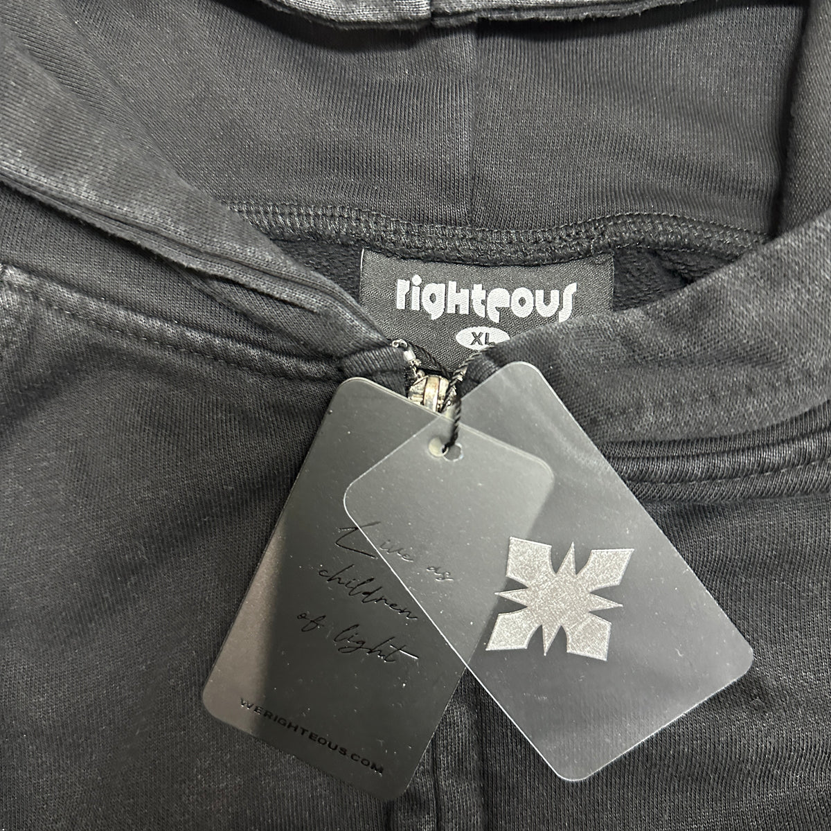 We Are Righteous "Risen King" Cropped Zip-Up Hoodie