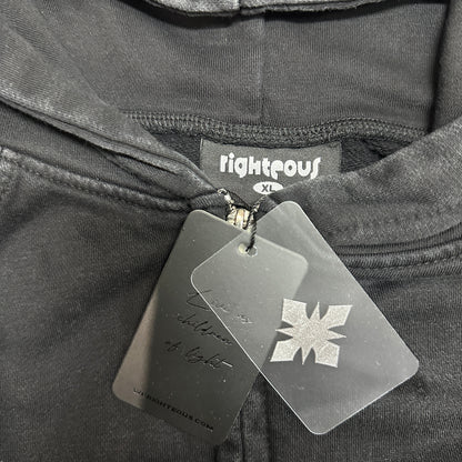 We Are Righteous "Risen King" Cropped Zip-Up Hoodie