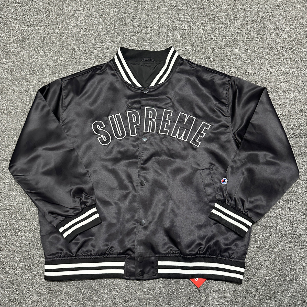 Supreme / Champion Satin Varsity Jacket