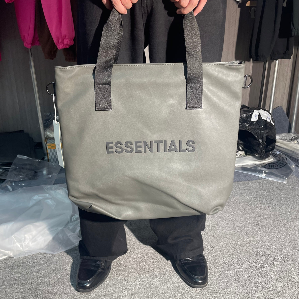 Fear of God Essentials Waterproof Matte PU Tote Bag